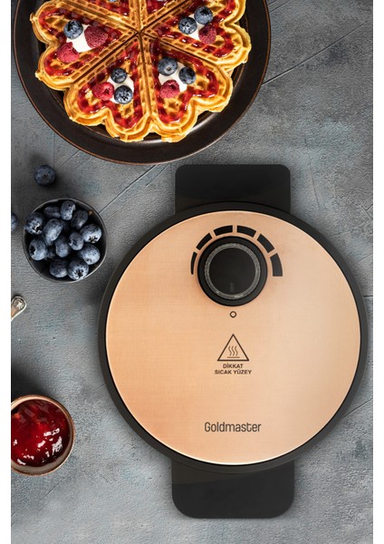 Goldy Rose Gold 1000 Watt Waffle Makinesi