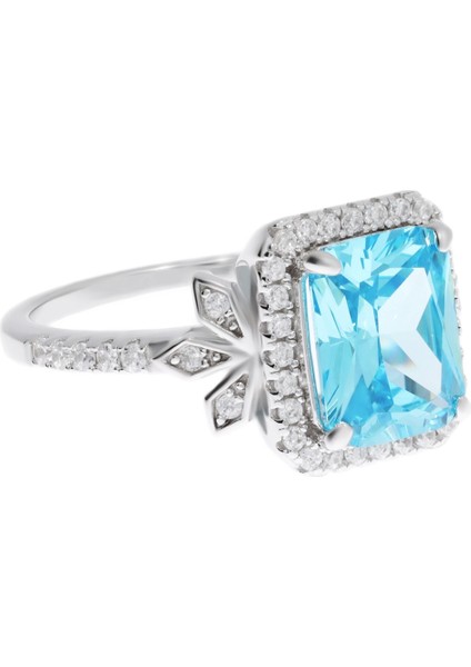 Kadın Buz Esintili Gümüş Yüzük