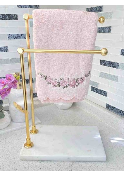 Luxury Mermer Ayaklı Metal Banyo ve Mutfak El Havluluk ve Kağıt Havluluk Stan