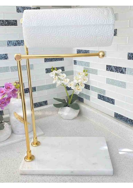 Luxury Mermer Ayaklı Metal Banyo ve Mutfak El Havluluk ve Kağıt Havluluk Stan fiyatları