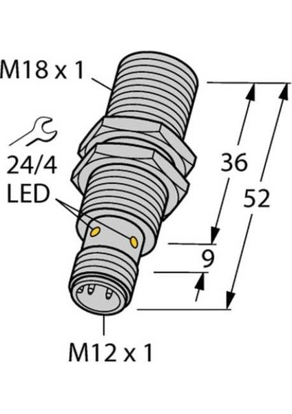 4615100 BI8-M18-AN6X-H1141 Endüktif Sensör Artırılmış Anahtarlama Mesafesi İle