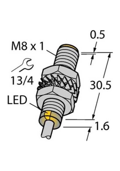 4602901 BI2-M08-AP6X Endüktif Sensör Artırılmış Anahtarlama Mesafesi İle