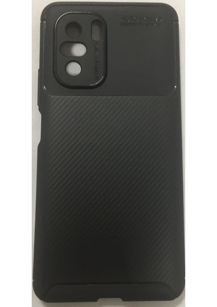 Xiaomi Poco F3 Karbon Görünümlü Lüx Silikon Kılıf