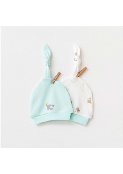 Mint Erkek Bebek 2li Şapka - Andywawa - Mint - 3-6 Ay