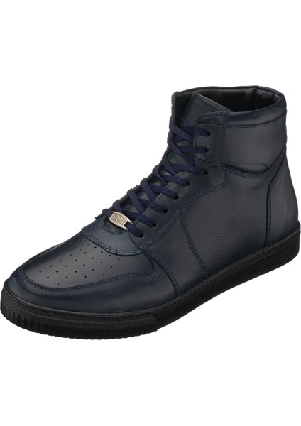 Nk-B Lacivert - Siyah Deri Büyük Umnara Spor Bot Rahat Geniş Kalıp Özel Seri
