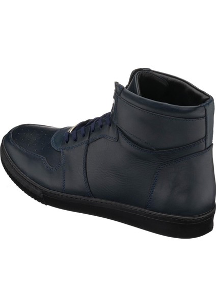 Nk-B Lacivert - Siyah Deri Büyük Umnara Spor Bot Rahat Geniş Kalıp Özel Seri modelleri