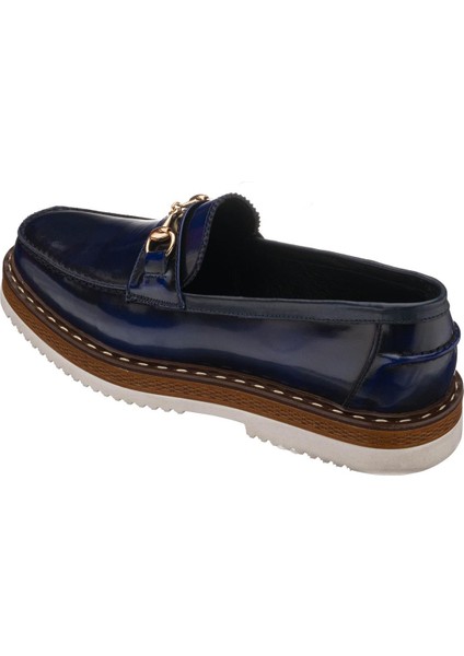 SNM1910 Lacivert Açma Deri Eva Rahat Hafif Taban Giydirimi Rahat Geniş Kalıp Özel Seri El Işçiliği modelleri