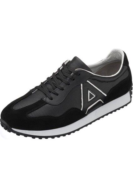 GG18 Siyah Deri & Siyah Süet Erkek Deri Spor Ayakkabı Özel Seri.. Termo Taban ve Rahat Geniş Kalıp modelleri