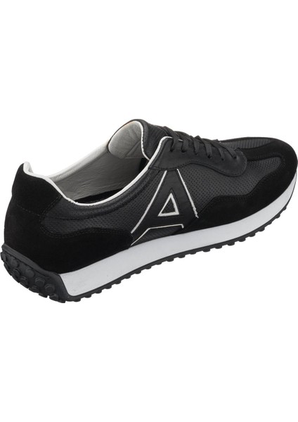 GG18 Siyah Deri & Siyah Süet Erkek Deri Spor Ayakkabı Özel Seri.. Termo Taban ve Rahat Geniş Kalıp indirimleri