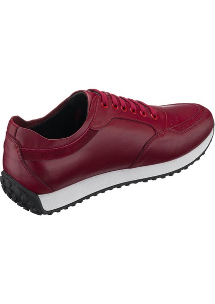 YC2023 Bordo Deri Erkek Spor Ayakkabı Rahat Hafif Taban Geniş Kalıp fırsatları