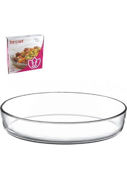 Br-Art Fırın Tepsi Cam Yuvarlak Sade 45214 Büyük