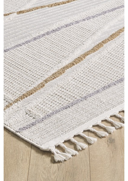 Ibiza - Marilla Geometrik Toz Vermeyen Iskandinav Desen Saçaklı Halı fiyatları