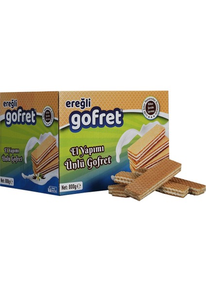 El Yapımı Gofret Ereğli Gofret 800 gr Sade modelleri