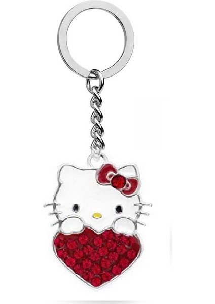 Hello Kitty Kırmızı Anahtarlık