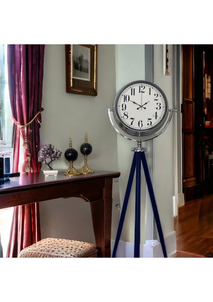 Krom Metal Ofis Salon Otel Ayaklı Seyyar Saat B29 fiyatları