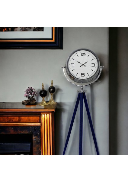 Krom Metal Ofis Salon Otel Ayaklı Seyyar Saat B31 fiyatları