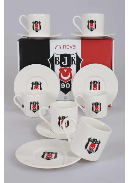 Lisanslı 6 Kişilik Türk Kahvesi Fincan Takımı