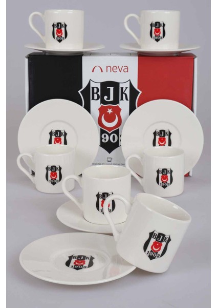 Lisanslı 6 Kişilik Türk Kahvesi Fincan Takımı