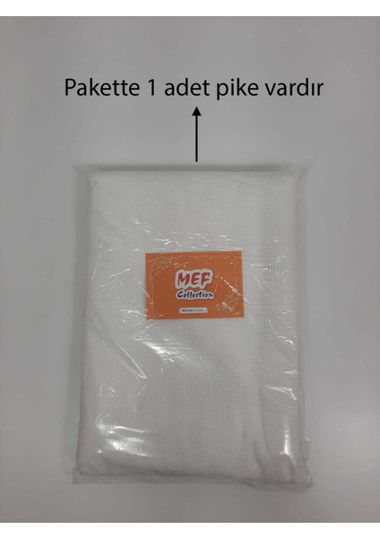 Pike Dama Desen Tek Kişilik Beyaz 160x230 cm