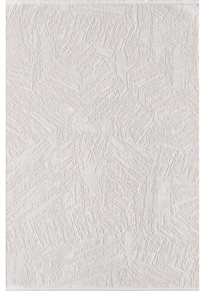 Gemma - Blanc Antialerjik Saçaklı Halı