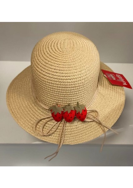 Arıcı Store Yeni Sezon Bej Rengi 2-6 Yaş Çocuk Hasır Şapka