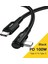 3m 100W Tip C'den Tip C Dirsek 5A Dizüstü Telefon Hızlı Şarj Kablosu Örgülü Veri Kablosu (Yurt Dışından) 2