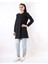 Oversize Çavuş Desen Tunik Siyah 1