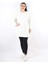 Oversize Çavuş Desen Tunik Ekru 5