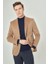 Modern Fit Mono Yaka Çift Yırtmaçlı 2 Düğmeli Camel Erkek Ceket PCK22K22240_D70 1