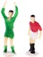 12X Boyalı Futbol Oyuncu Şekil 1/87 Ölçekli Minyatür Insanlar Heykelcik Oyuncaklar (Yurt Dışından) 3
