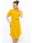 Kadın Kemer Detaylı Aerobin Elbise Sarı 3