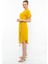 Kadın Kemer Detaylı Aerobin Elbise Sarı 5