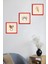 Yapışkanlı Sök-Tak Klasik Kırmızı Kare Çerçeveler - 3'lü Paket 21X21CM 1