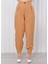 Kadın Manşet Paça Yüksek Bel Pantolon Camel 4