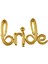 El Yazısı Dizayn Bride To Be Yazılı Folyo Balon Set Gold Renk 45 x 27 cm 3