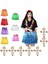 Yetişkin Çocuk Uyumlu Hawaii Eteği ve Kolye Seti Karışık Renklerde 40 cm 8 Set 40 Parça 1