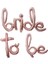El Yazısı Dizayn Bride To Be Yazılı Folyo Balon Set Rose Gold Renk 45 x 27 cm 2