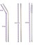 3 Parça Çelik Pipet Seti 2 Adet Çelik Pipet ve Temizleme Fırçası Düz Pipet Eğik Pipet ve Temizleme Fırçası 3'lü Set 4