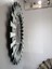 Güneş Silver Circle Black Model Gümüş Siyah Renk 85 Cm Dekoratif Aynalı Duvar Saati 6