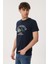 Daniel Erkek %100 Pamuk O Yaka T-Shirt Lacivert 2