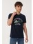 Daniel Erkek %100 Pamuk O Yaka T-Shirt Lacivert 3