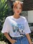 Kadın Retro Style Baskılı Oversize T-Shirt 1