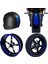 Moto Rider 4'lü Sticker Seti Reflektif Mavi Iç Dış Jant Şeridi Kask ve Çamurluk Çınar Extreme 1