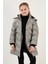 Peluş Astarlı Yakası Suni Kürklü Çıkarılabilir Kapüşonlu Kışlık Mont Kız Çocuk Mont 5761905 3