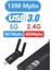 Dual Band USB 3.0 Adaptör Kablosuz Wifi Alıcı AC1300 1