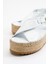 Bellezza Beyaz Cilt Hakiki Deri Kadın Sandalet 3