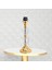 Ekru Kadife Fransız Dantel Kaplama Gold Kristal Ayak Klasik Abajur AB0455 5