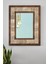 El Yapımı Masif Ahşap & Bej Mermer Çerçeveli Duvar Aynası – 40x50 cm 1