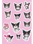 Anime Marketi Kuromi Sticker Etiket Seti - Laptop Telefon Notebook Defter (12 Adet) 1