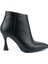 Modern Klasik Sade Topuklu Stiletto Deri Bot Siyah 2